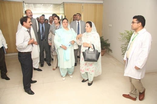 A visiting delegation touring the NIGAB facility